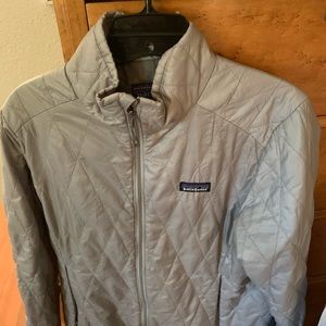 Patagonia grey puffy ski jacket